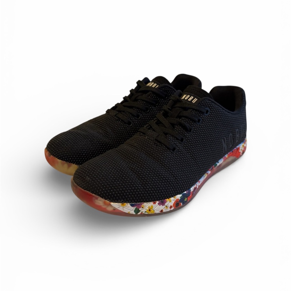 Nobull Women's Outwork Black Training Shoes with Floral Sole